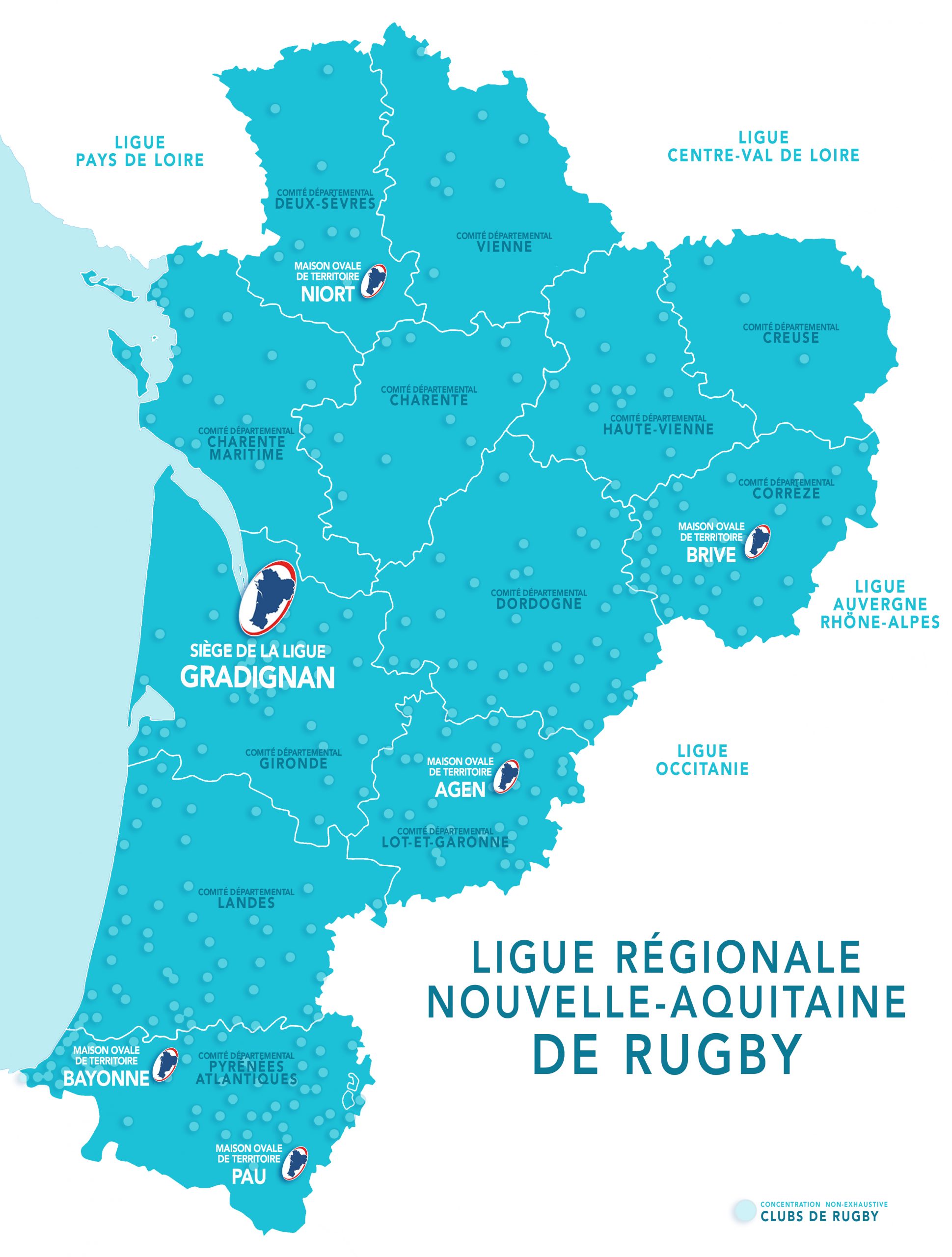 Maisons Ovales Territoriales Ligue Nouvelle Aquitaine de Rugby